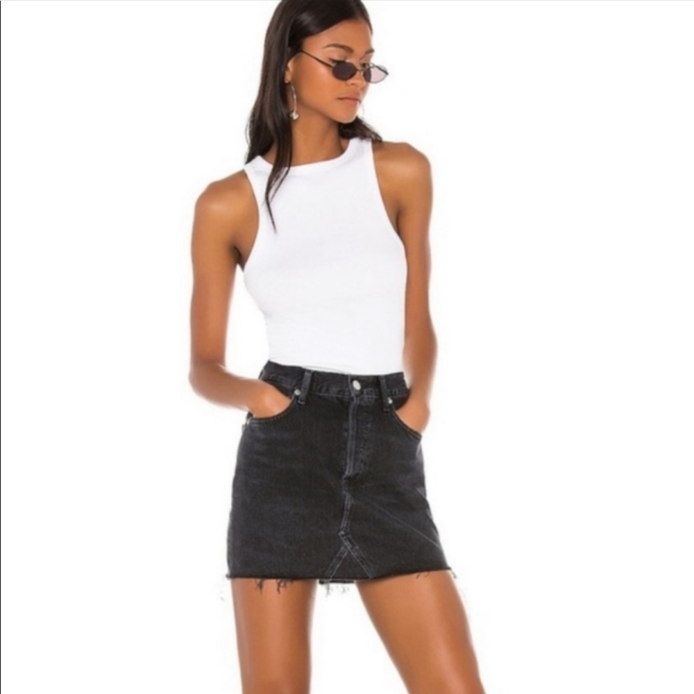 Agolde Black Mini Skirt